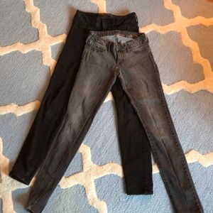 Two pairs of jeggings! Black and grey